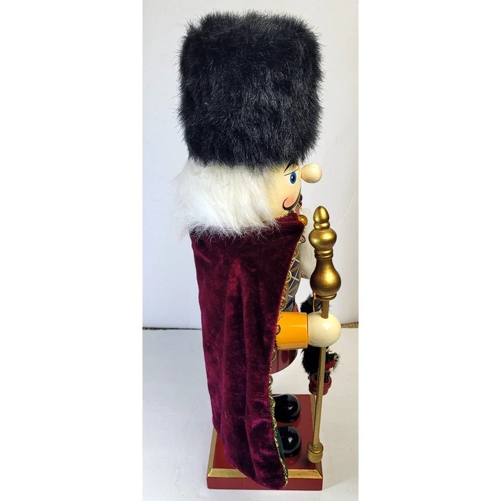 Vintage Nutcracker Christmas Red Green Glitter Hat‎ Opens Holiday Decor
